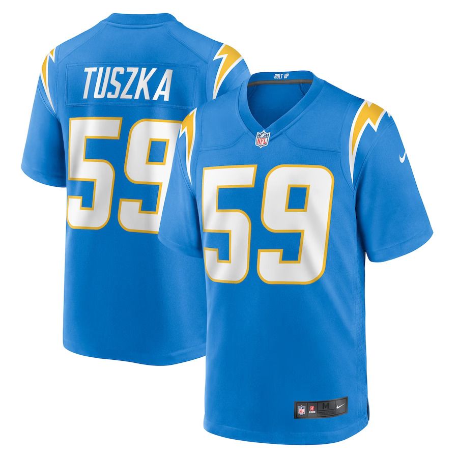 Men Los Angeles Chargers #59 Derrek Tuszka Nike Powder Blue Home Game Player NFL Jersey